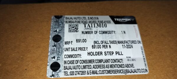 HOLDER STEP PILLION RH -TA113010