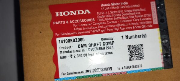 HONDA CAMSHAFT COMP.  - 14100-K0Z-900