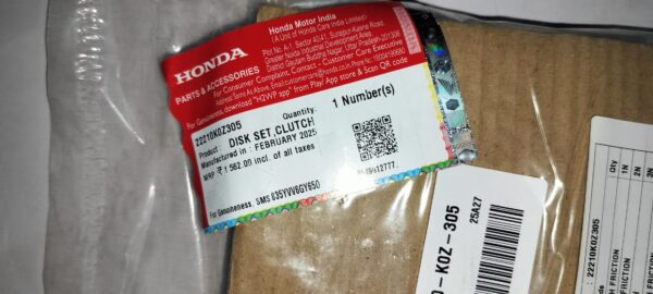 HONDA DISK SET, CLUTCH  - 22210-K0Z-305