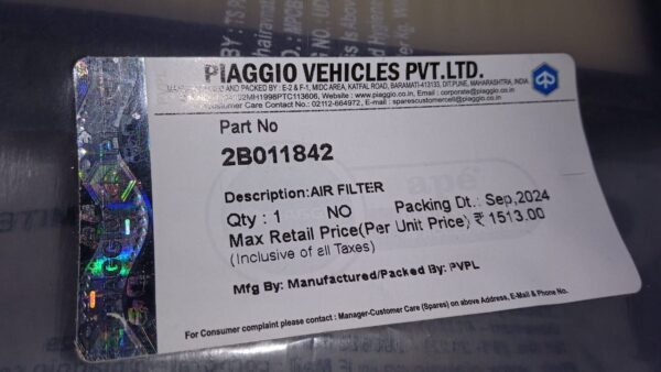 VESPA-AIR FILTER -2B011842