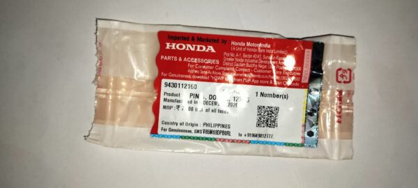 HONDA PIN A, DOWEL, 12X16  - 94301-12160